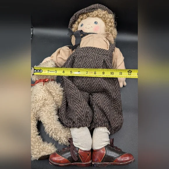 Vintage Jan Shackelford Sneakers 'n Lace #10 OOAK Muslin Doll 1994 Boy Tomboy